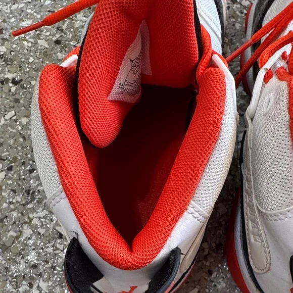 Jordan Kids' 6 Rings Black, Reddish Orange and White Sneakers